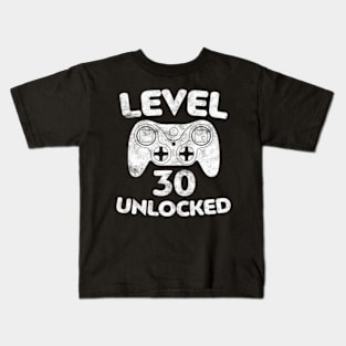 Level 30 Video 30th Birthday Kids T-Shirt